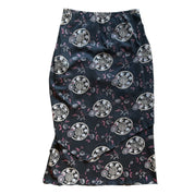 90s Grunge Ruched Patterned Skirt (S)