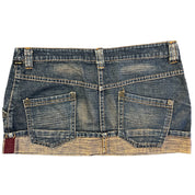 Micro Mini Denim Jean Skirt (L)