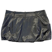 Black Satin Mini Skirt (L)