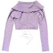 Lilac Knit Ribbon Shrug (M)