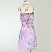 Vintage Floral Mini Dress (S)