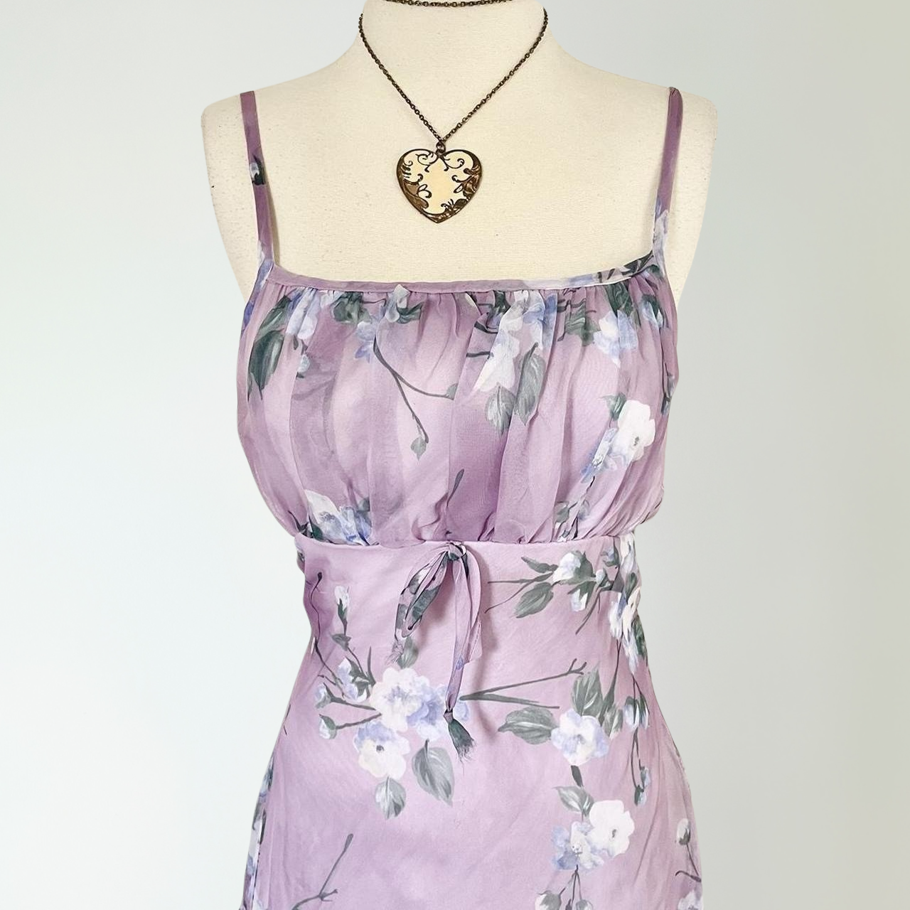 Vintage Floral Mini Dress (S)