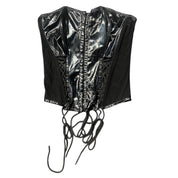 Faux Leather Lace Up Corset (S)