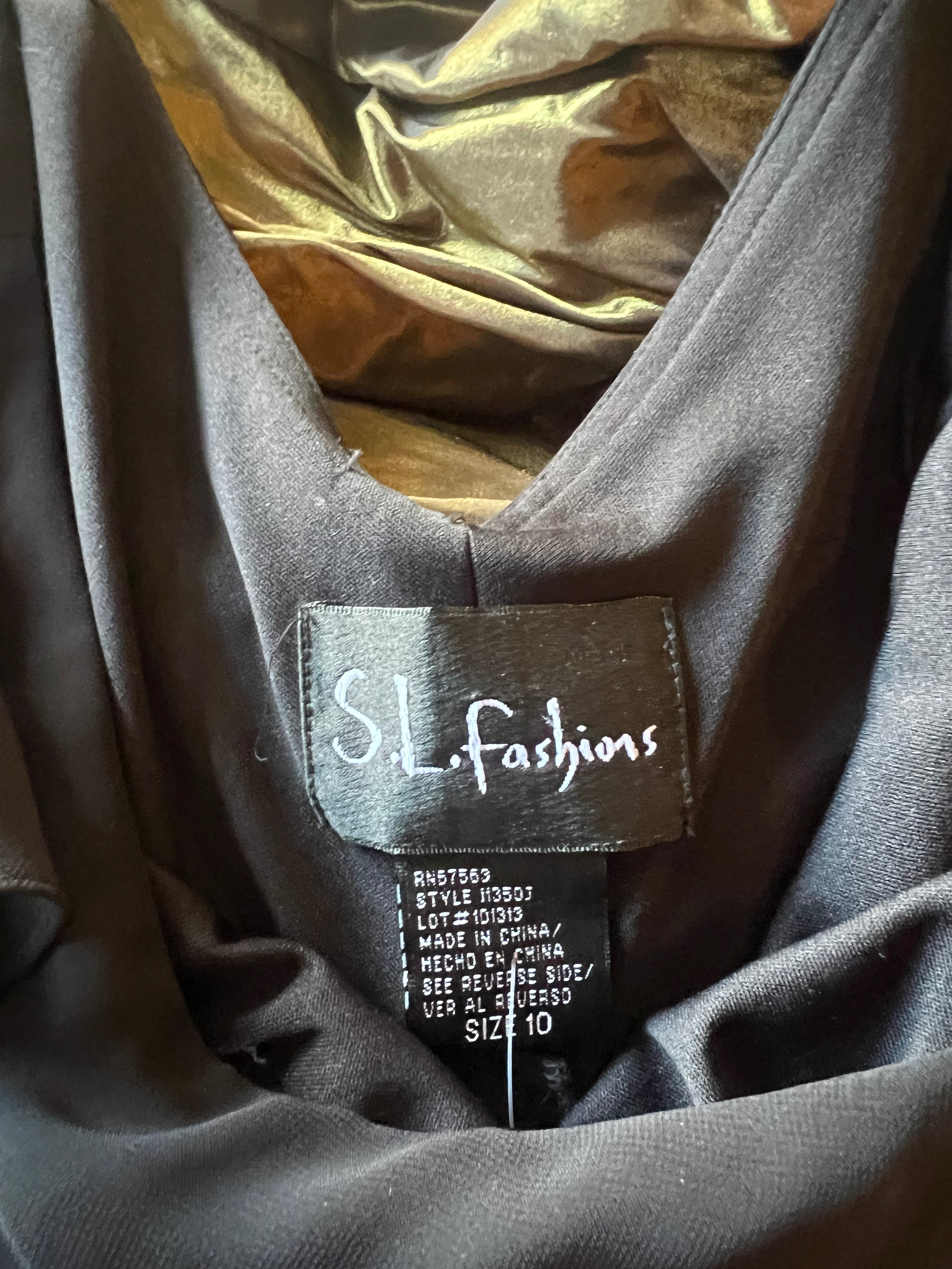 Black Embellished Flowing Dress (S)