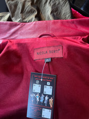 Red Leather Studded Jacket (L)