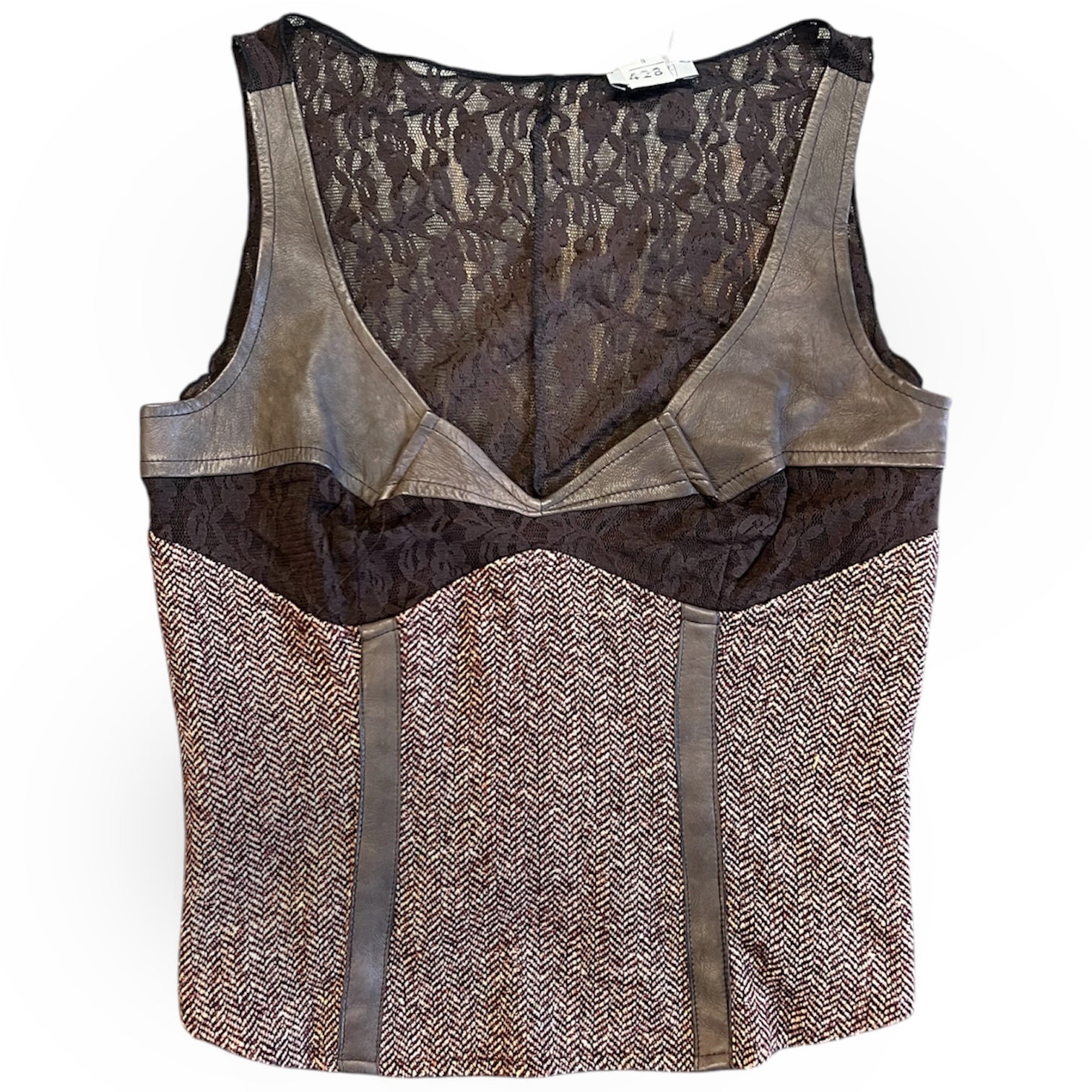 Leather Lace Bodice Top (M)