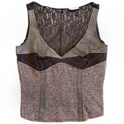 Leather Lace Bodice Top (M)