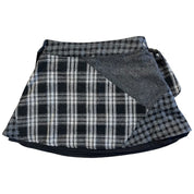 Patchwork Plaid Pouch Mini Skirt (S/M)