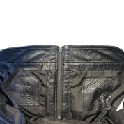 Black Leather Mini Skirt (L)