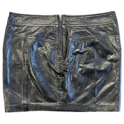 Black Leather Mini Skirt (L)