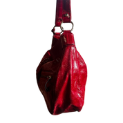 Cherry Red Sparkly Leather Purse