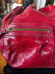 Cherry Red Sparkly Leather Purse