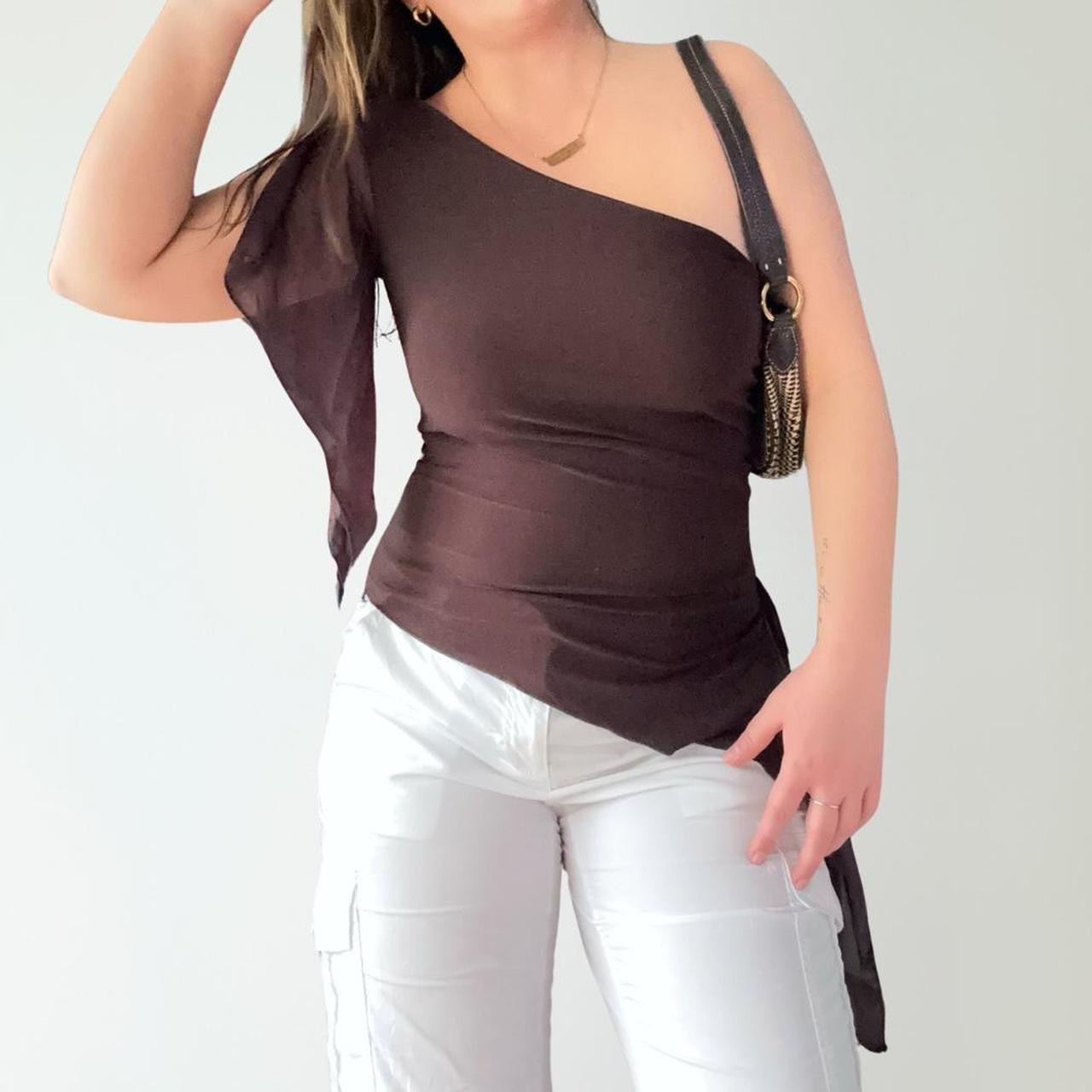 Vintage Asymmetrical One Shoulder Fairy Top (M)