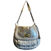 Tawny Cream Quilted Snakeskin Bag