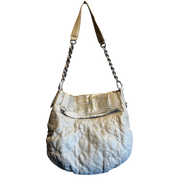 Tawny Cream Quilted Snakeskin Bag