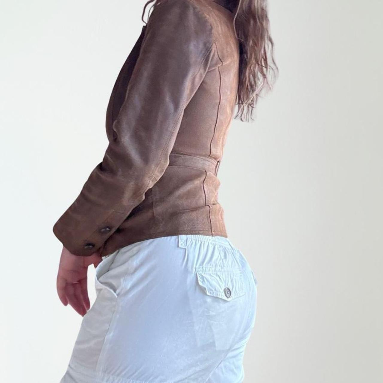 Leather Brown Tie Up Waist Coat (XS)