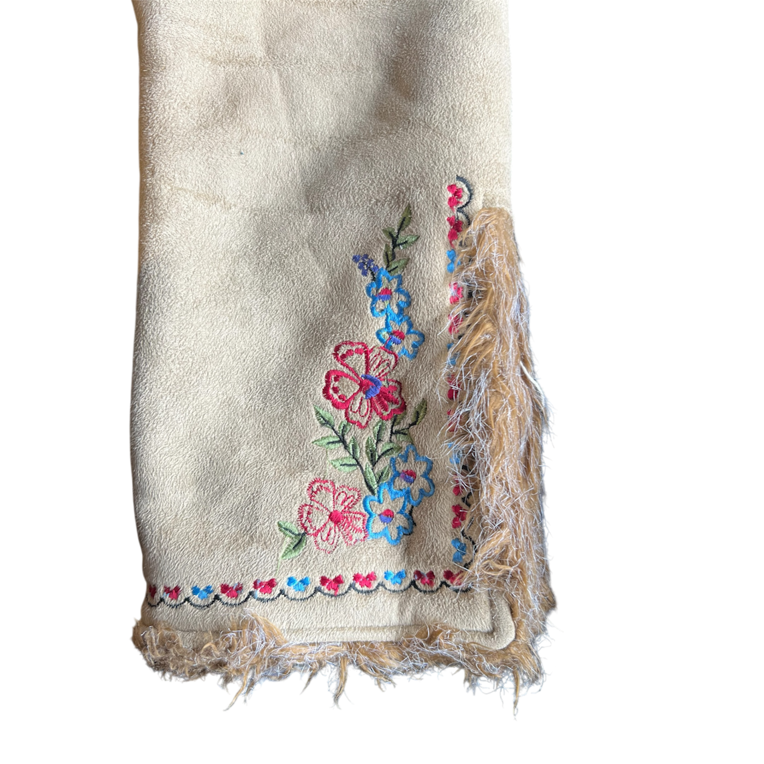 Suede Buckle Jacket Faux Fur (S-M)