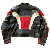 Vintage Biker Racer Leather Jacket (L/XL)