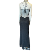 Beaded Butterfly Strappy Mesh Dress (S)