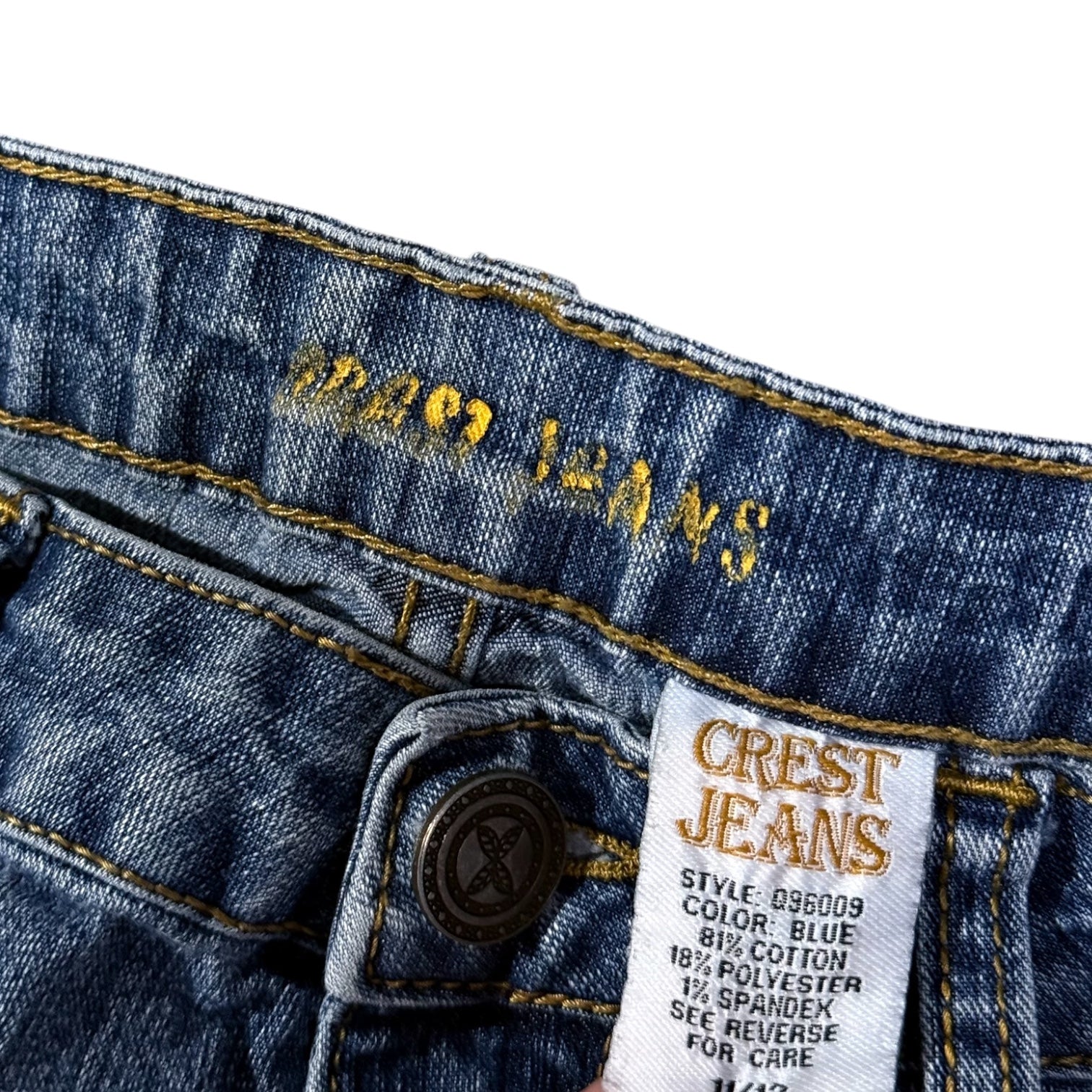 Y2K scrunch denim capris (L)