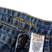 Y2K scrunch denim capris (L)