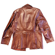 Reddish Brown Genuine Leather Jacket (L)