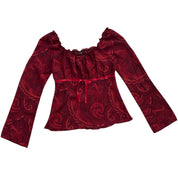 VTG Studio Y Milkmaid Bell Sleeve Blouse (M)