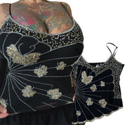Y2K embellished micro mesh butterfly cami (S/M)