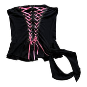 Y2K lace up tube top (M)