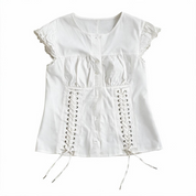 MODA White Corset Blouse (S/M)