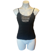 Silver Dangly Beaded Corset Tank (M)