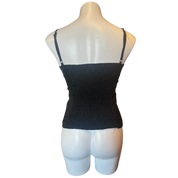 Silver Dangly Beaded Corset Tank (M)