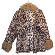 Leopard Print Fur Penny Lane Coat (XL)