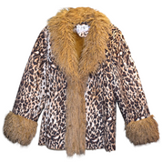Leopard Print Fur Penny Lane Coat (XL)