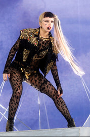 Michael Morrison Studded Denim Shorts (XS)