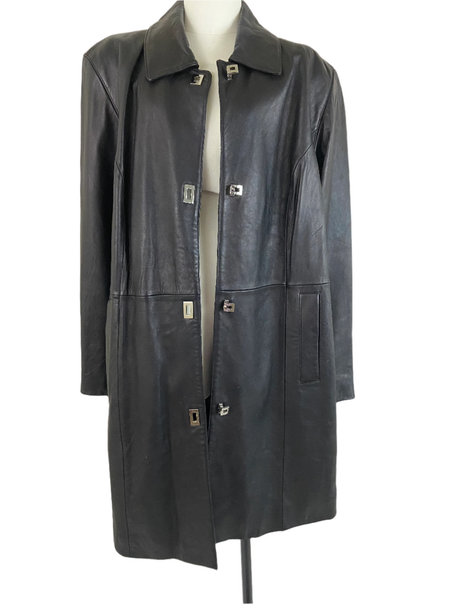 Alfani leather trench coat Holy Thrift