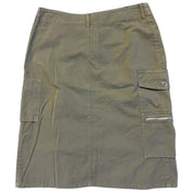 Khaki Green Camo Zipper Skirt (S/M)