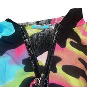 Multi-Colored Graffiti Zipper Hoodie (S/M)