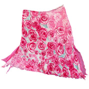 Pink Flowy Floral Midi Skirt (M)