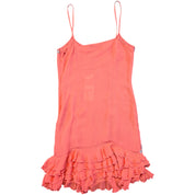 Peach Rhinestone Semi-Sheer Slip (S/M)