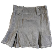 Grey Woven Pleated Mini Skirt (L)