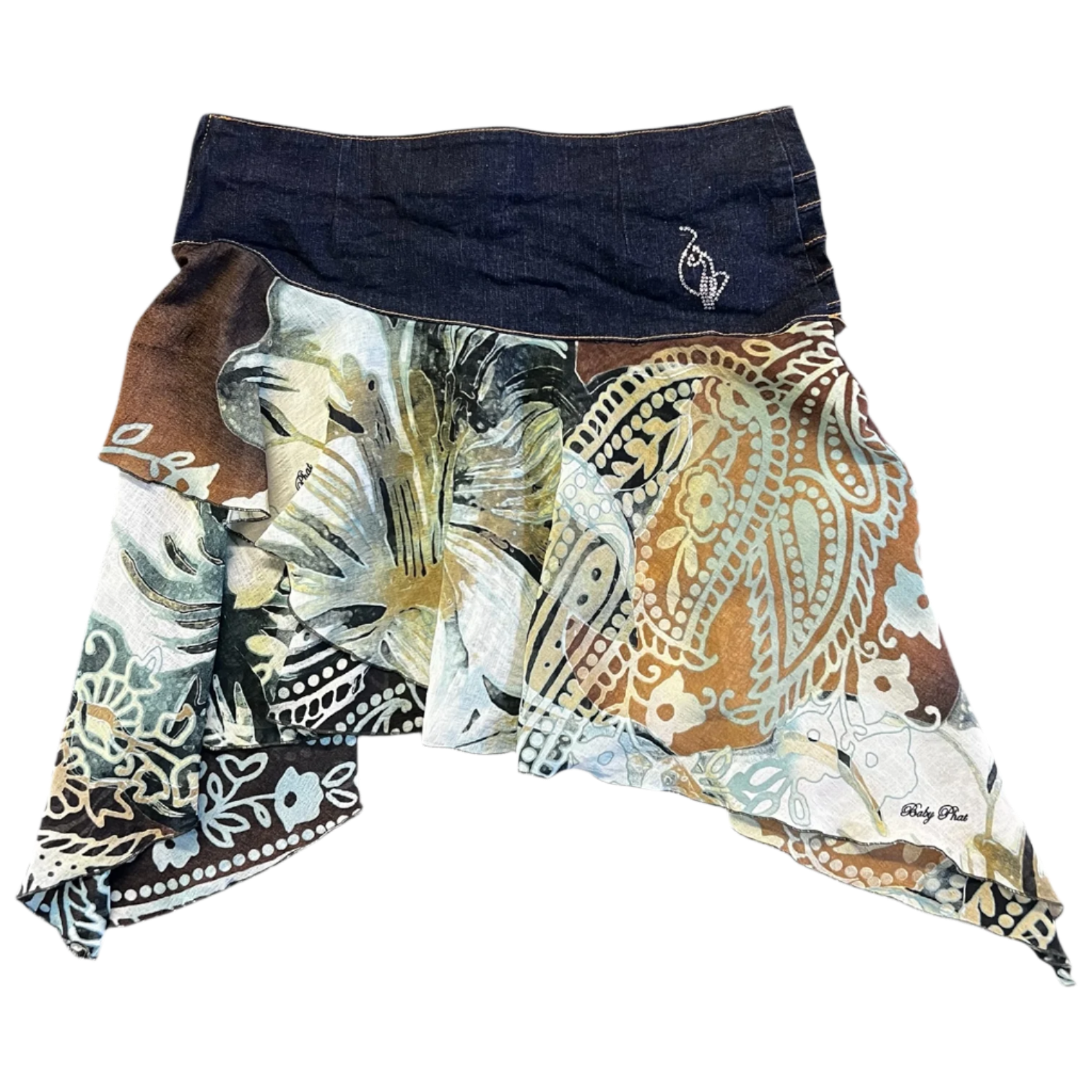 Baby Phat Denim Floral Skirt (M)