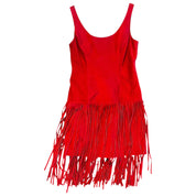 Red Suede Fringe Dress (M)