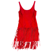 Red Suede Fringe Dress (M)