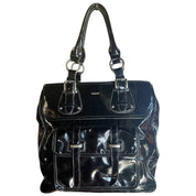 DKNY Black Leather Silver Bag