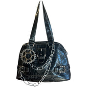 Gear Chain Black Purse