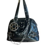 Gear Chain Black Purse