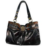 Kate Landry Black Cheetah Purse