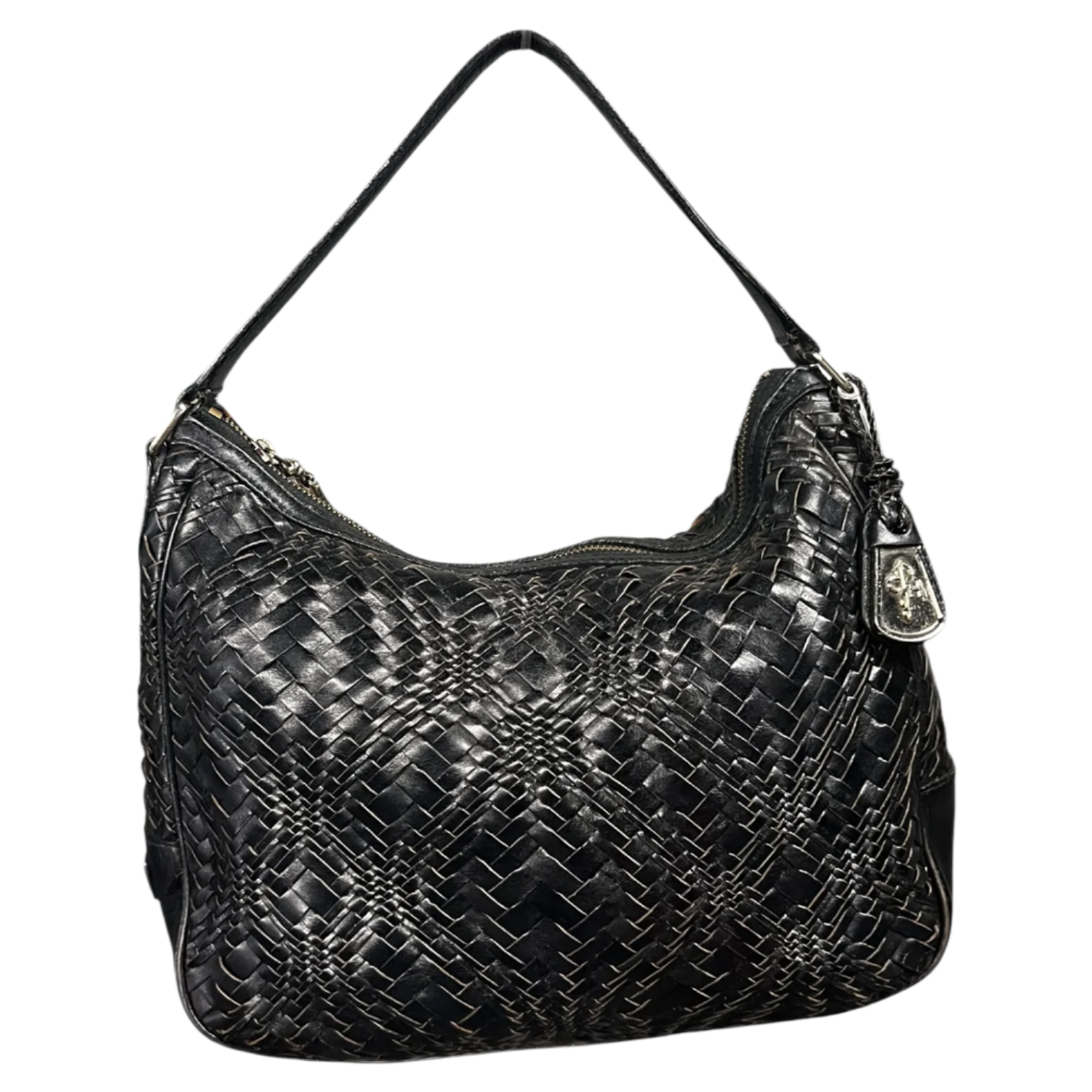 Cole Haan Black Woven Leather Bag – Holy Thrift