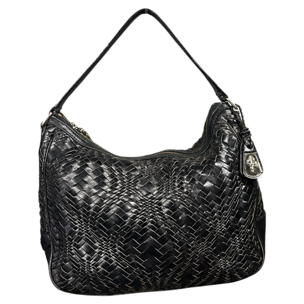 Cole Haan Black Woven Leather Bag – Holy Thrift